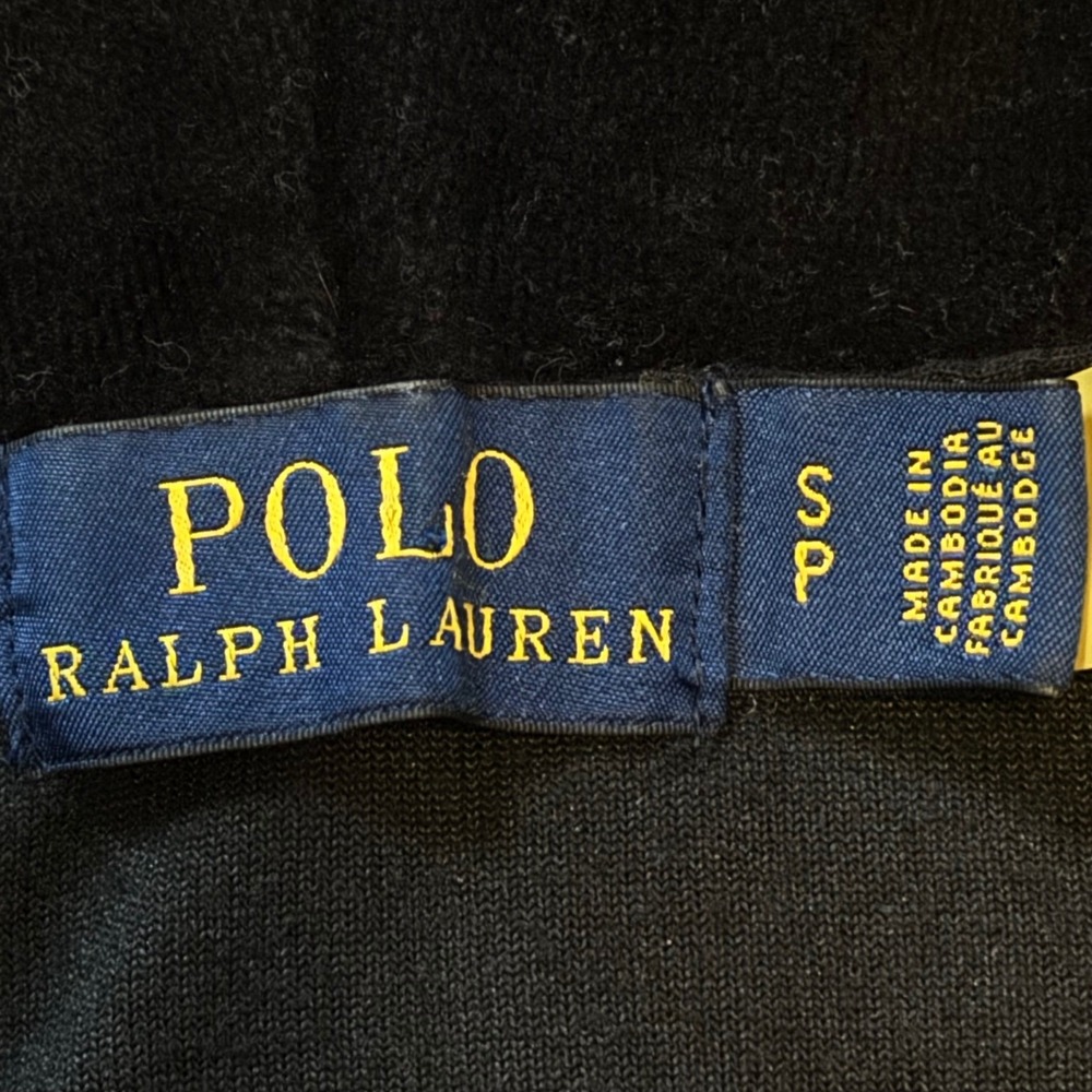 Polo Ralph Lauren Womens Black Velour Full Zip Hoodie Gold Pony Logo Size Small - Picture 7 of 8